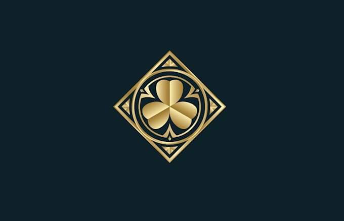 design golden shamrock pub logo