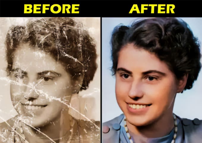 restore old photos, remove scratch, fix and colorize in 1 hour