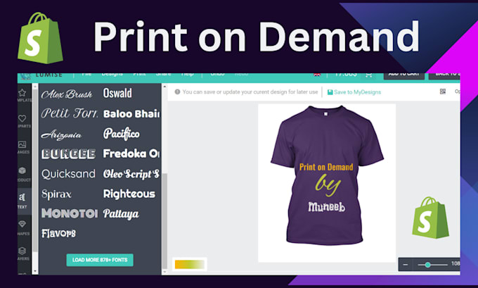 create a professional shopify print on demand pod store with winning products