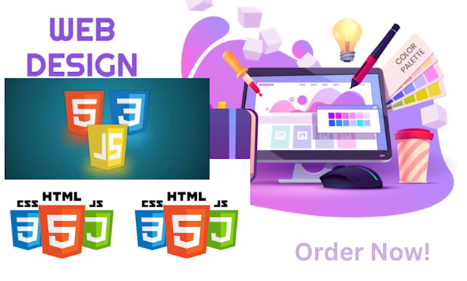 Create frontend website design using html css javascript and jquery by ...