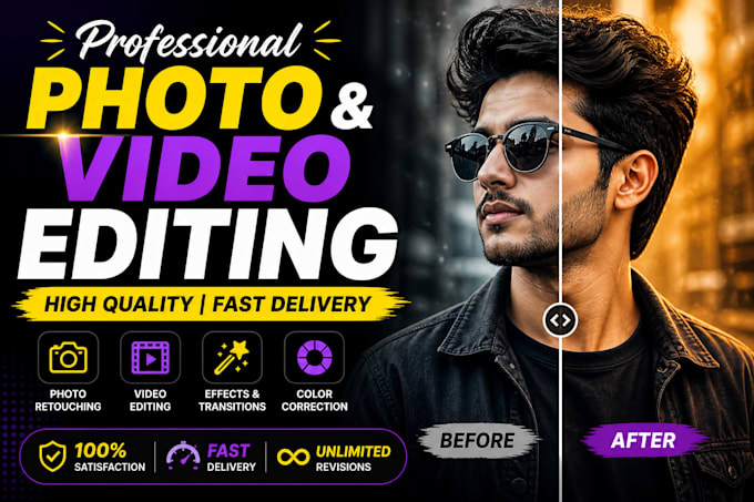 provide high end photo editing and video editing services