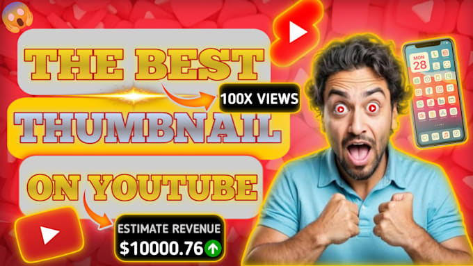 design youtube thumbnail and fiverr image