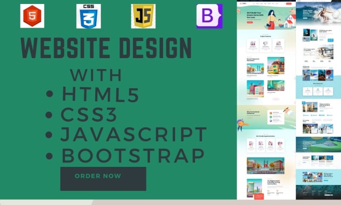 Develop website design with html, css, and bootstrap by Devpronab | Fiverr