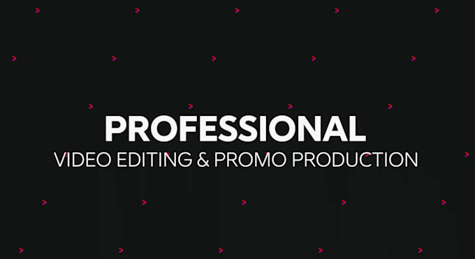professionally video editing and promo production