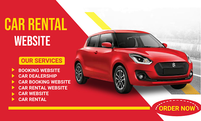 design car rental, car rental landing page, car dealer, car rental website