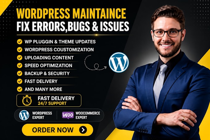 do professional wordpress maintenance, website updates and support