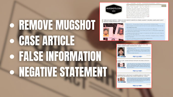 remove mugshots, bad press, false info, and negative online content