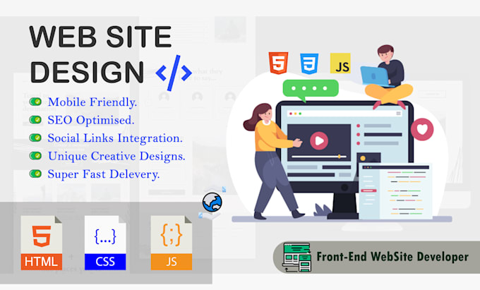 Develop responsive website with html css and js by Imeshu23 | Fiverr