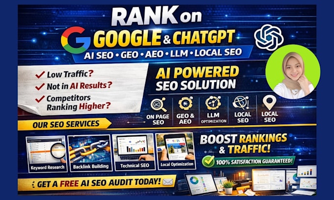 do website on page SEO optimization, GEO, ranking ai platform, google, chatgpt