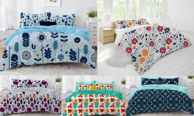 create custom bedsheet, pillows, cushion, curtains designs