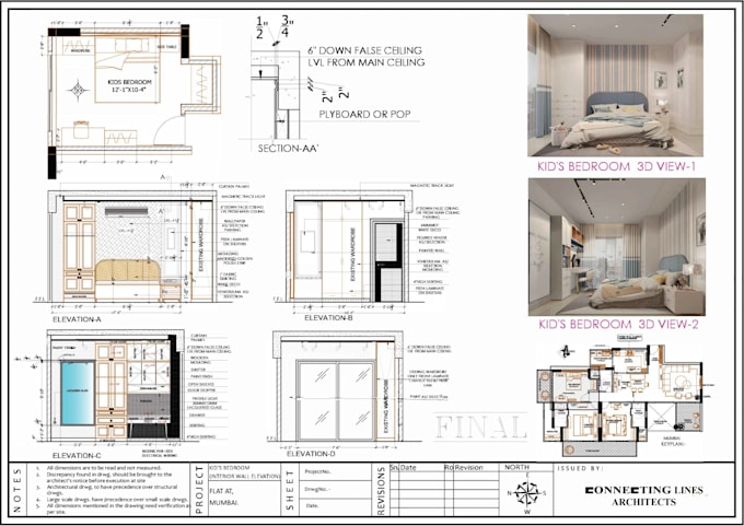 design 3d elevations, 2d autocad plans, interior design construction drawings