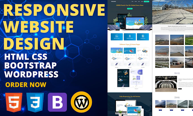 Do responsive website design with html css and bootstrap by ...