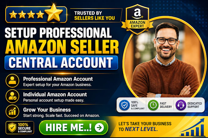 professionally setup amazon seller central account, professional and individual