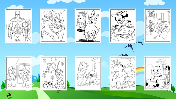 give you 600 of the most popular cartoon disney coloring pages