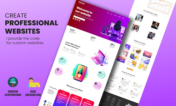 Design you a custom website using code by M_talha9 | Fiverr