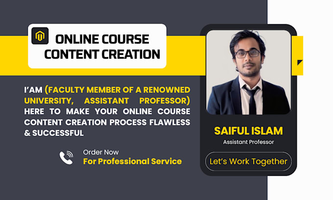 write online course content, lesson plan and course curriculum