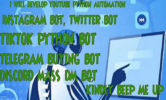Build twitter bot, instagram bot youtube bot with python bot by ...