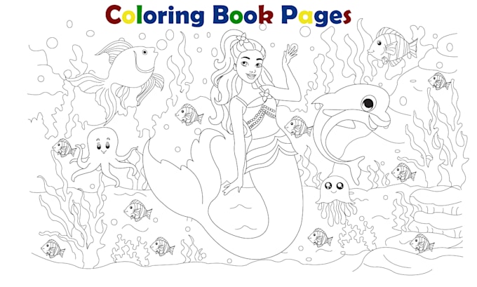 draw coloring book pages for children and adults