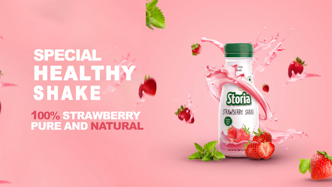 make shopify banner, product composition and product manipulation