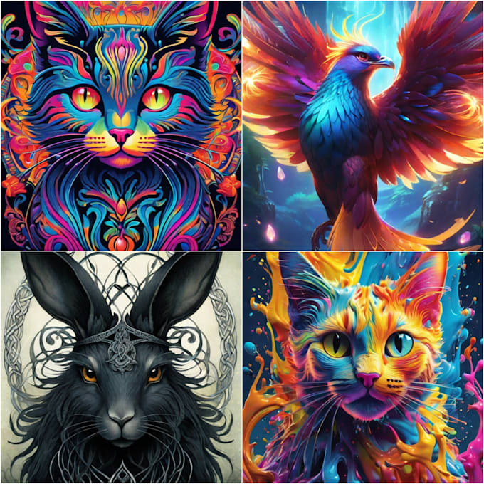 Create animal portraits using ai tools by Aiartgenerator1 | Fiverr