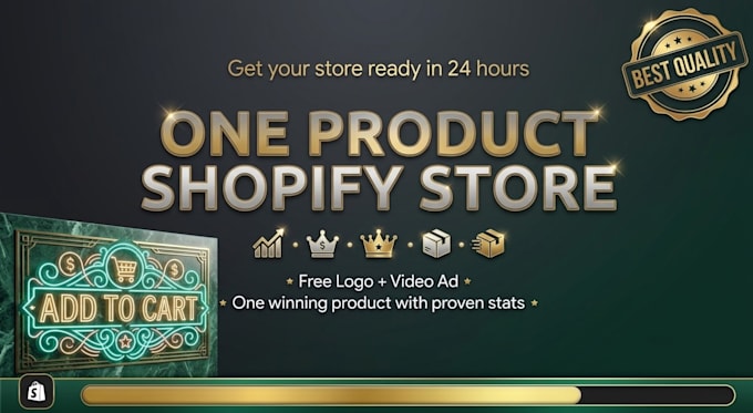 create a one product shopify store, one product store