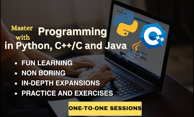 teach you cpp, python, and java programming from beginner to advanced