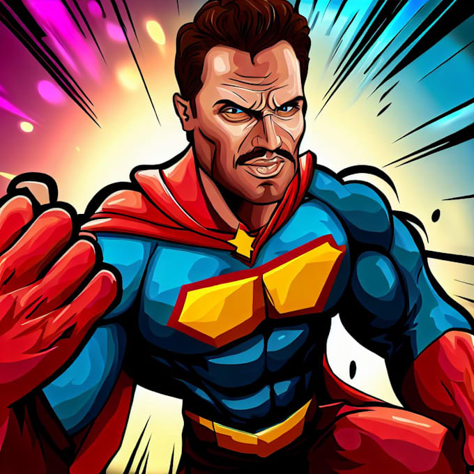 Make you into superhero cartoon character by Peakleas Fiverr