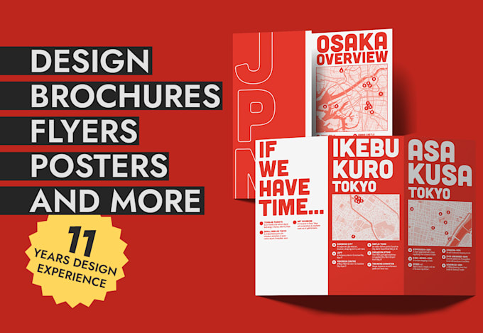 professionally design flyers, brochures, posters and more