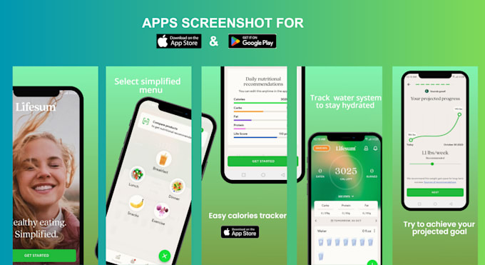 design app screenshots for the app store and google play