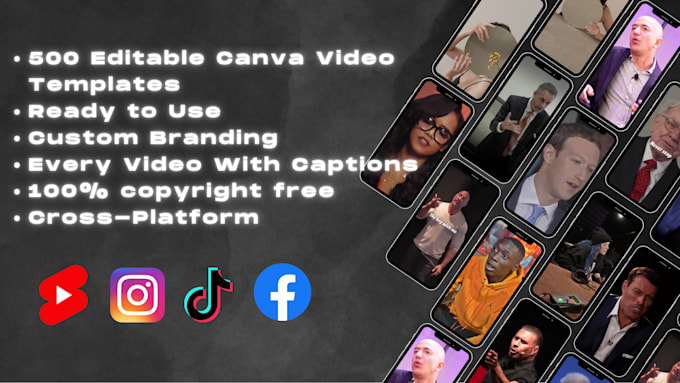 500 motivational readymade HD canva videos