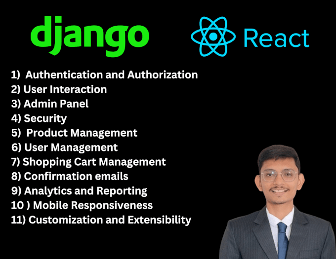 create react django app or be your django backend developer