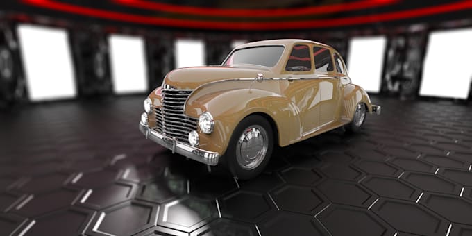 do 3d car modeling with high quality exterior and interior