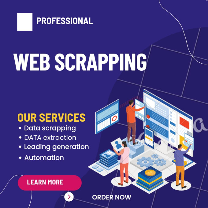 Build custom web scraper using python for data mining data entry and