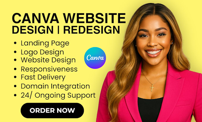 canva website design landing page website design