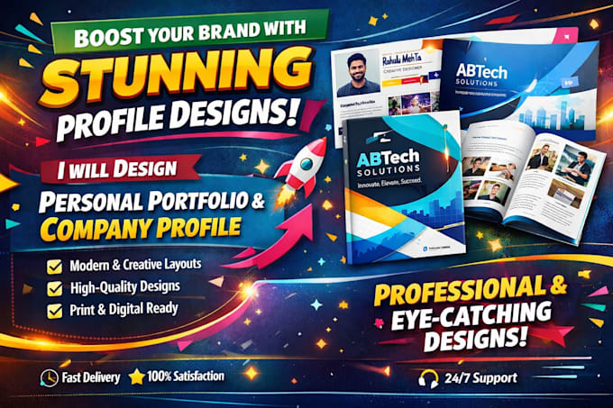 design personal portfolio,company profile and pitch deck