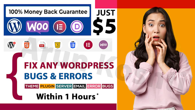 fix wordpress bugs, errors, and issues