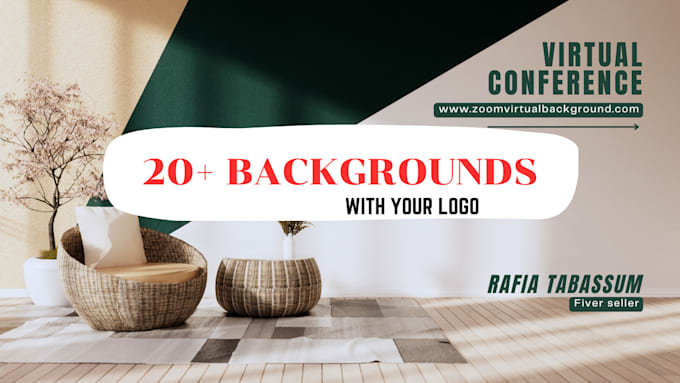 design zoom virtual background with your logo