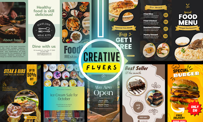 design unique and creative flyers and brochures