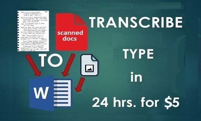 Type handwritten, image, scanned, and pdf documents by Noorsaba101 | Fiverr