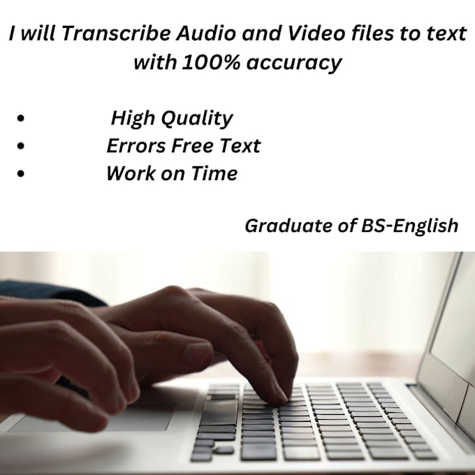Transcribe your audio and video files to text with accuracy by
