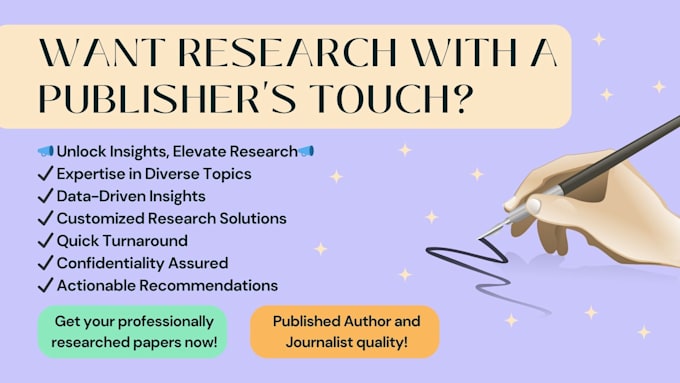 thoroughly research your topic of choice