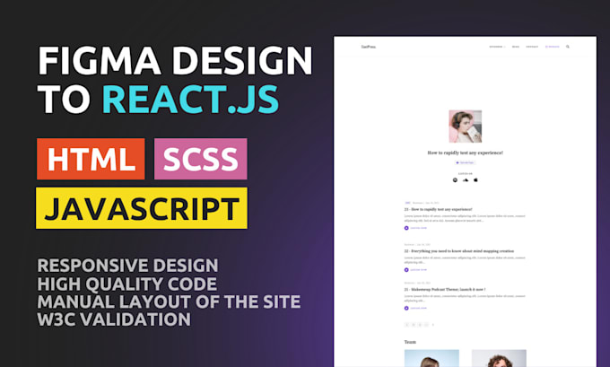 Convert figms, psd, xd design to html, css, javascript by Maxson__ | Fiverr