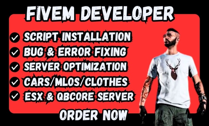 be your fivem developer and fix esx or qbcore server