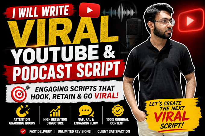 write viral youtube and podcast script writer
