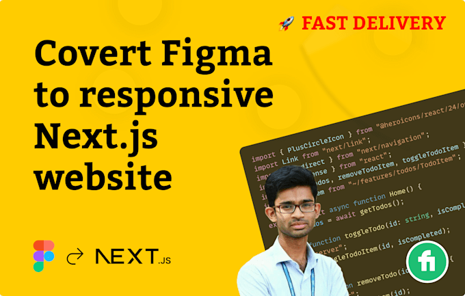 convert figma to next js responsive website