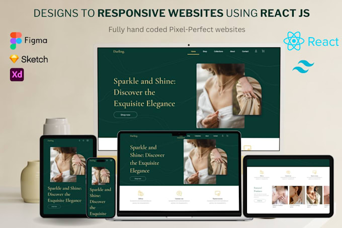 Convert your designs to responsive html css react js website by ...