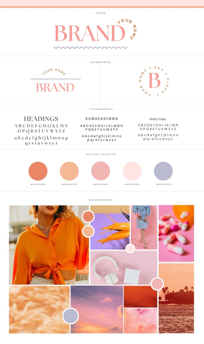 Design brand style guide corporate identity and brand guide by Olivia