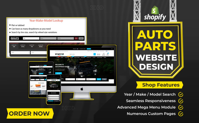 auto parts website development shopify automotive ecommerce website design