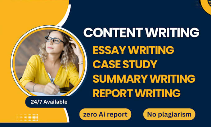 do case study analysis, research and summary writing, reports and articles