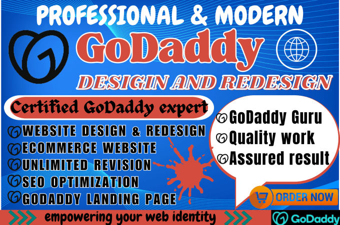 Develop godaddy website design and redesign godaddy seo godaddy